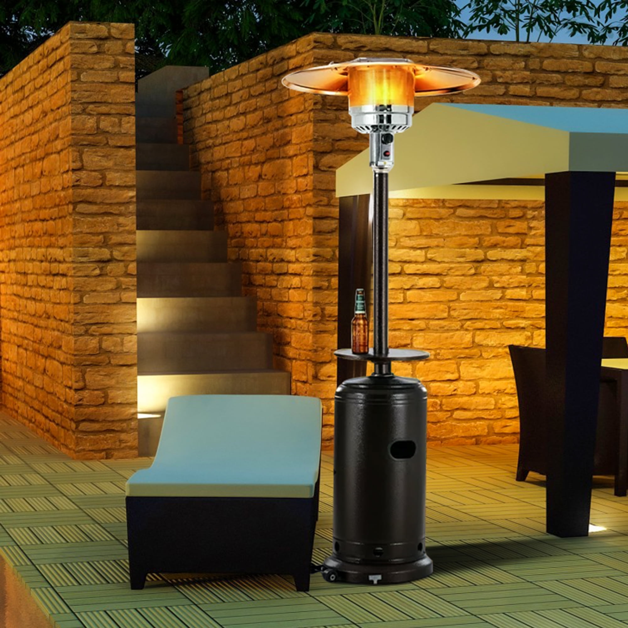 Standing Outdoor Heater for Patio, Sesslife Bronze Propane Gas Garden