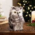 thumbnail image 1 of Standing Owl Christmas Figure - 7" - Ash Gray and White, 1 of 5