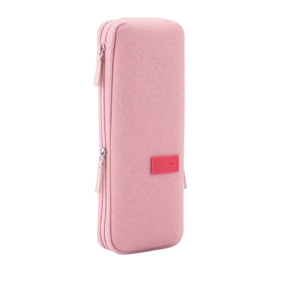 Standing Pencil Case 2 Compartments Pencil Pouch Bracket Pen Bag Large Capacity Phone Pouch College Stationery Organizer Storage for students,B