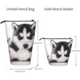 Standing Pencil Case Pop Up Pencil Holder Dog Printing Telescopic