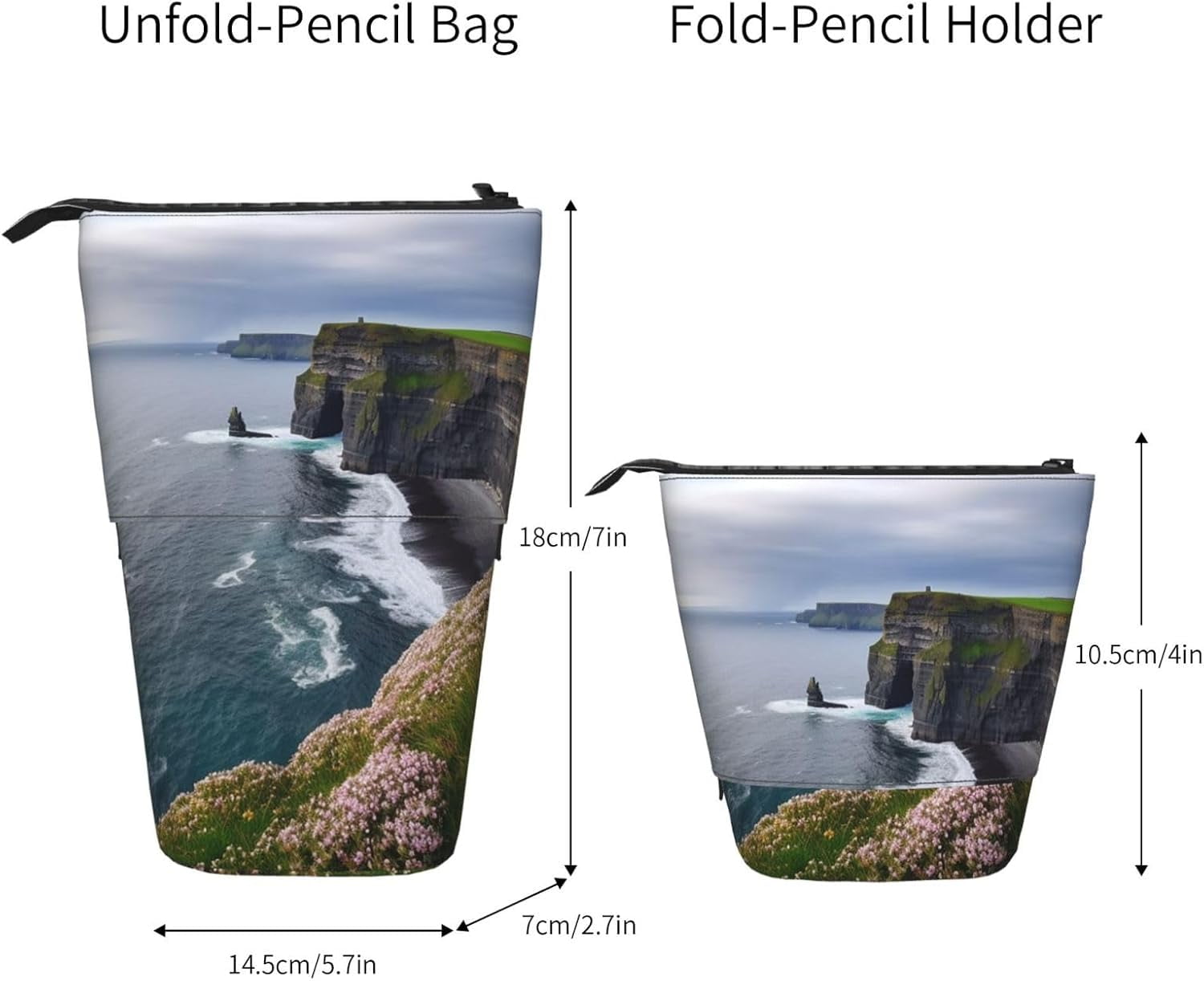 Standing Pencil Case Pop Up Pencil Holder Ireland County Cliffs
