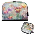 thumbnail image 1 of Standing Pencil Case with Base Large Capacity Stationery Pouch Pen Bag with Zipper for Women Men Colorful Tulips, 1 of 7
