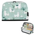 thumbnail image 1 of Standing Pencil Case with Base Large Capacity Stationery Pouch Pen Bag with Zipper for Women Men Cute Cartoon Llama Pattern, 1 of 7