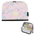 thumbnail image 1 of Standing Pencil Case with Base Large Capacity Stationery Pouch Pen Bag with Zipper for Women Men Pastel Shapes and Lines, 1 of 7
