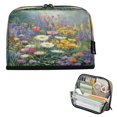 thumbnail image 1 of Standing Pencil Case with Base Large Capacity Stationery Pouch Pen Bag with Zipper for Women Men Vibrant Garden Filled, 1 of 7