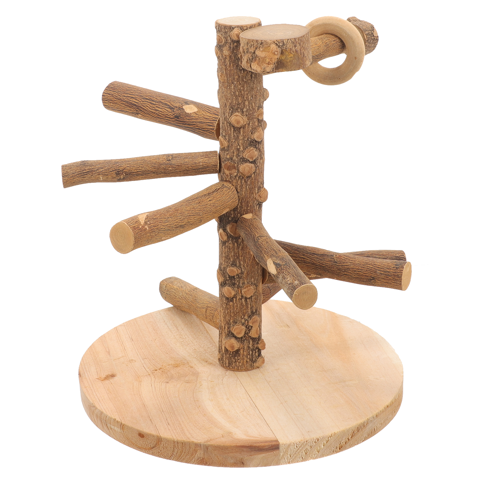 Standing Platform Wooden Ladder Standing Perch for Parrot Parakeet