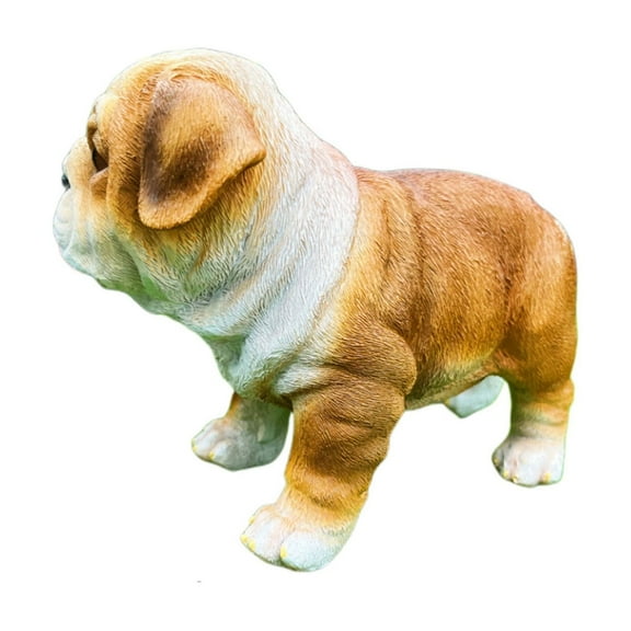 A Standing Resin Pekingese Dog Statue Outdoor Garden Decor Cute Funny Sculpture For Patio Yard Lawn Decoration Hand Painted Durable Material Weather Resistant Home Decorative Gift