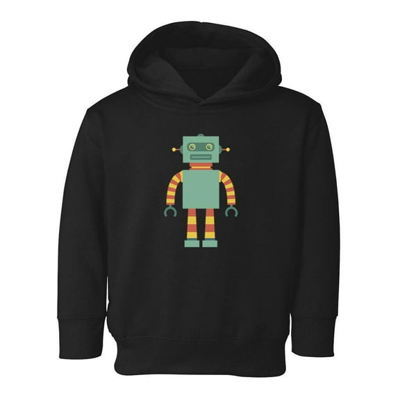 Standing Robot Hoodie Toddler - Toddler Hoodie, Black