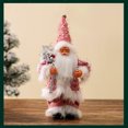 thumbnail image 1 of Standing Santa Claus Doll Ornament, Christmas Figurine with Jingle Bell for Tabletop Decor, Holiday Gift Bag Collectible(Pink), 1 of 4