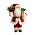 thumbnail image 1 of Standing Santa Claus Figure with Gift Bag and Present, Red and White, for Holiday Display, Christmas Decoration, 1 of 3