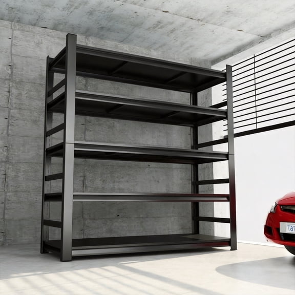 Standing Shelf Units, 88" H Heavy Duty Garage Shelving Units and Storage, 3000LBS 5-Tier Metal Shelves, Storage Rack for Garage Organization, Basement, Workshop, 48W x 24" D