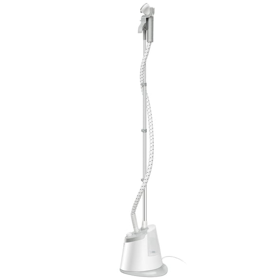Standing Steamer with Hanger, 0.5Gal Tank for 90min Use, 45s Heat-Up, Auto Stop, Fabric Brush & Wheels