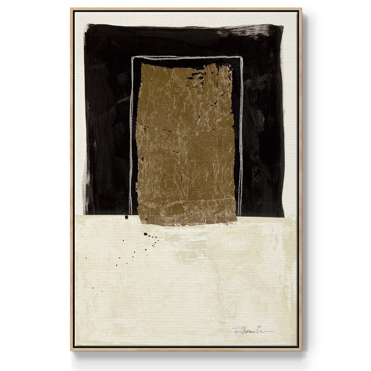 Standing Strong I Framed Premium Gallery Wrapped Canvas - Ready to Hang - 17 x 25 - Natural Wood Floating Frame