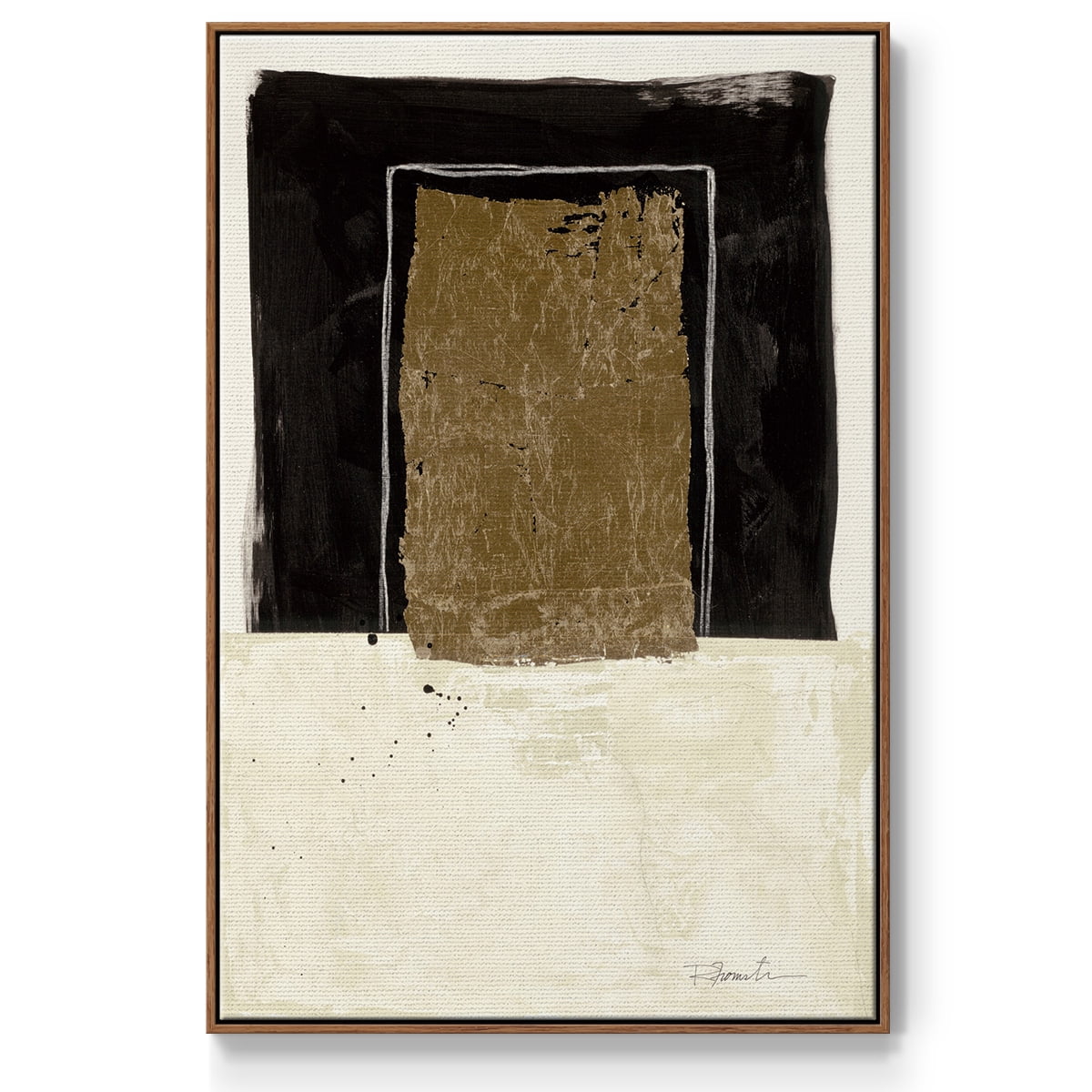 Standing Strong I Framed Premium Gallery Wrapped Canvas - Ready to Hang - 17 x 25 - Walnut Floating Frame