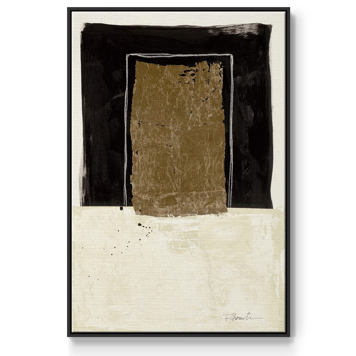 Standing Strong I Framed Premium Gallery Wrapped Canvas - Ready to Hang - 25 x 37 - Black Floating Frame
