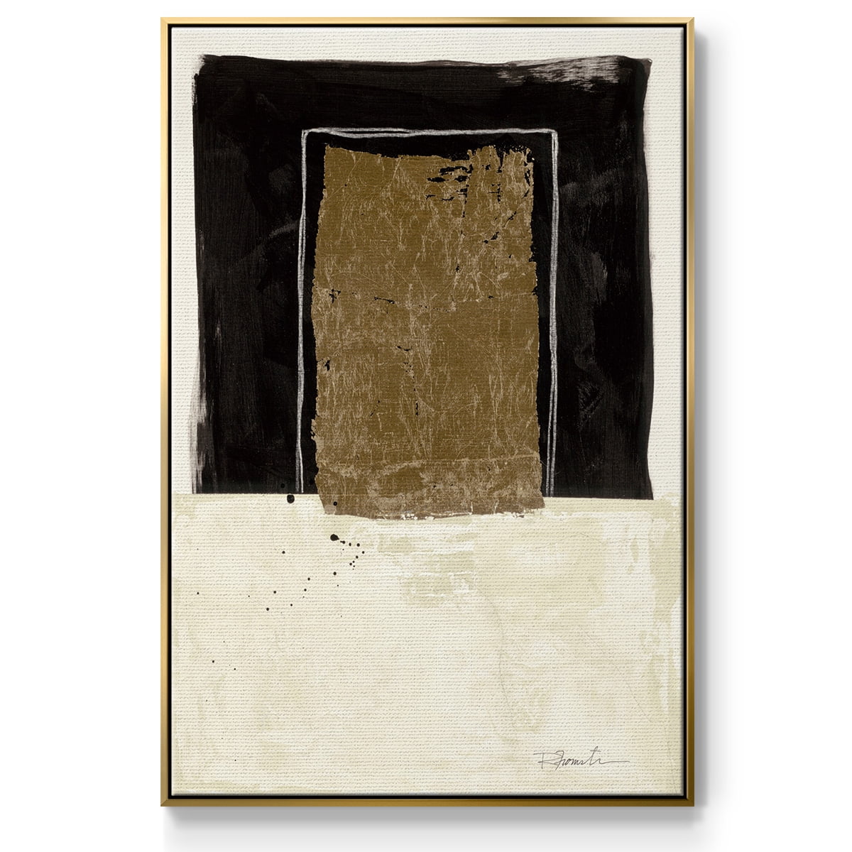 Standing Strong I Framed Premium Gallery Wrapped Canvas - Ready to Hang - 27 x 41 - Gold Floating Frame