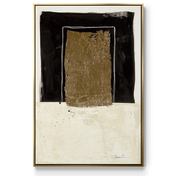 Standing Strong I Framed Premium Gallery Wrapped Canvas - Ready to Hang - 27 x 41 - Gold Floating Frame