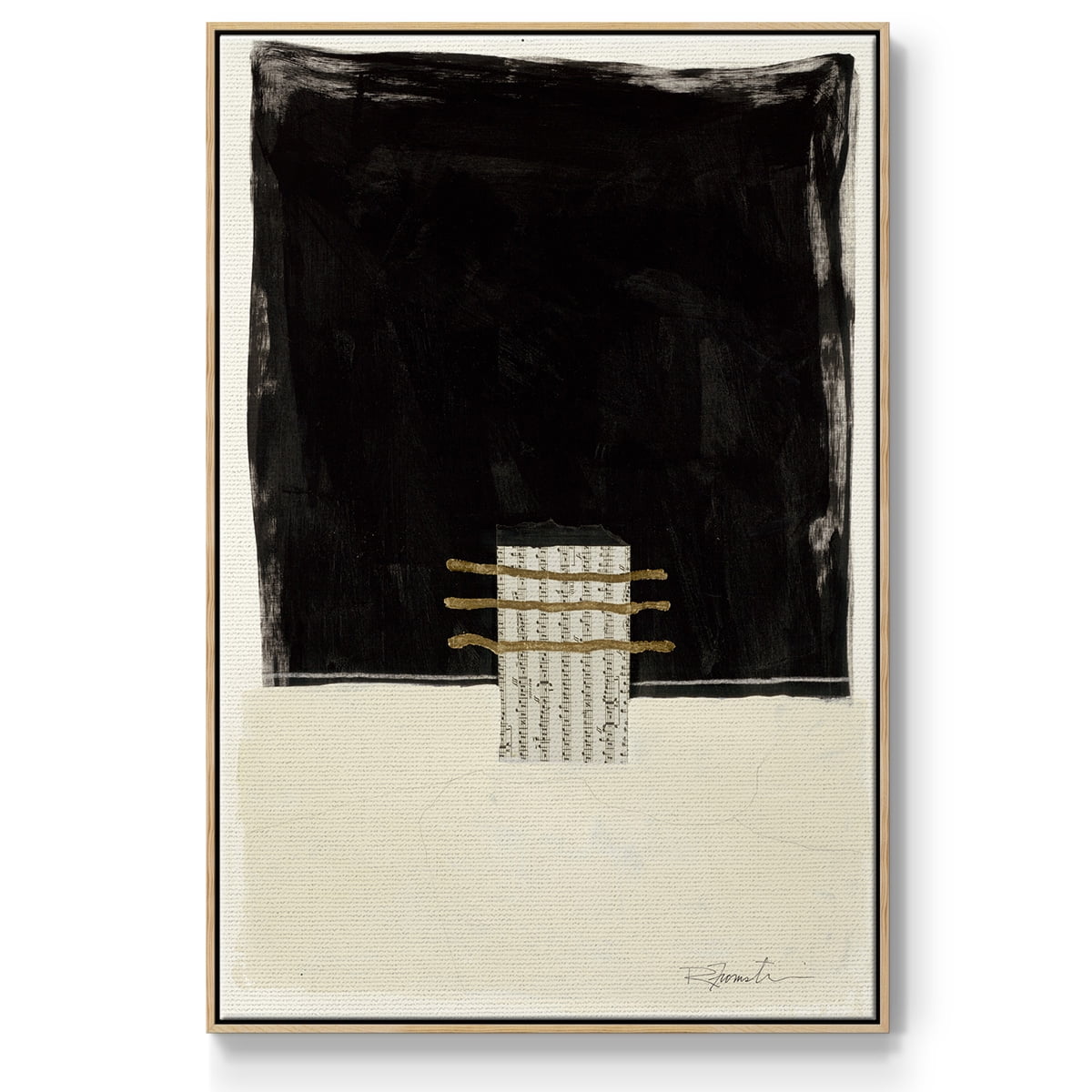 Standing Strong IV Framed Premium Gallery Wrapped Canvas - Ready to Hang - 27 x 41 - Natural Wood Floating Frame