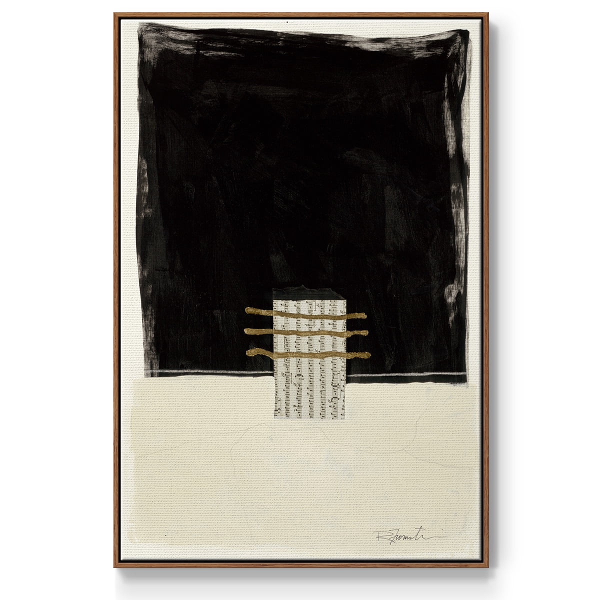 Standing Strong IV Framed Premium Gallery Wrapped Canvas - Ready to Hang - 27 x 41 - Walnut Floating Frame