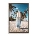 thumbnail image 1 of Stupell Industries Standing Surfboard Coastal Blur Brown Framed Floater Canvas Wall Art, design by LSR Design Studio, 25 x 17, 1 of 9