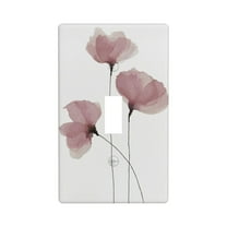 Standing Tall Pink Flowers Light Switch Cover Plates Single Toggle Wall Plate, Decorative 1-Gang Christmas Decor Lightswitch Cover