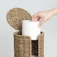 thumbnail image 1 of Free Standing Toilet Paper Holder with Flip Top Lid, 3 Roll Storage for Bathroom, 1 of 6
