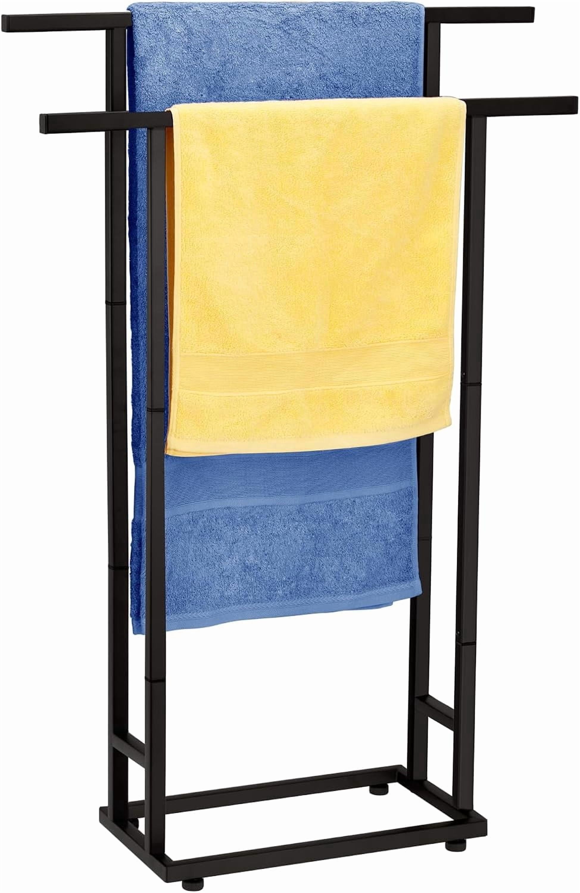 Standing Towel Racks for Bathroom, 2 Tier Bathroom Floor Free Rack ...