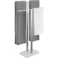 thumbnail image 1 of Standing Towel Racks for Bathroom 2-Tier, Floor Towel Rack Stand with Heavy Marble Base, Upgrade Steady Design, Pro-Grade 18/8 Stainless Steel Brushed Finish, BTH217-2, 1 of 18