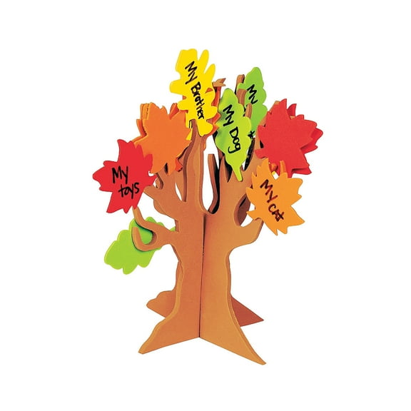 Standing Tree of Thanks Craft Kit, Makes 12, Craft Kits, Thanksgiving, 12 Pieces
