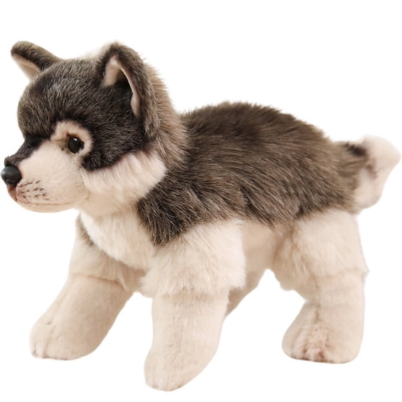 Standing Wolf Stuffed Animal-Lifelike Details Make A Cherished Companion Perfect for Home Decor