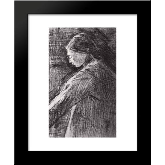 Standing Woman, Half-Length 20x24 Framed Art Print by Vincent van Gogh