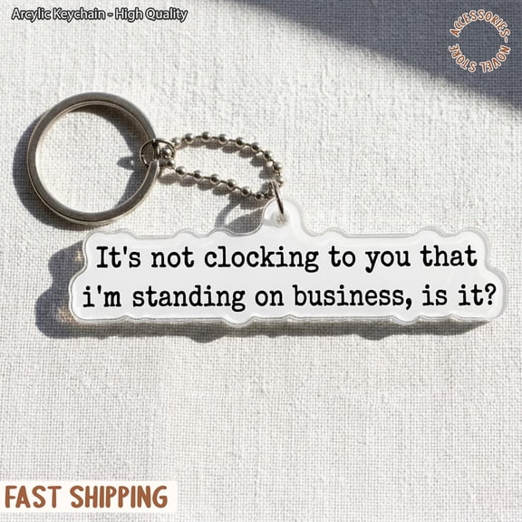 Standing on Busines JB Meme Keychain, Funny Quote Keychain, Cute Keyring, Pop Culture Gift, Bag Charm, Gift for Fans