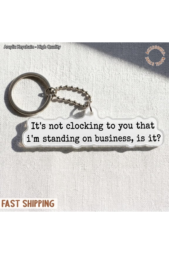 Standing on Busines JB Meme Keychain, Funny Quote Keychain, Cute Keyring, Pop Culture Gift, Bag Charm, Gift for Fans