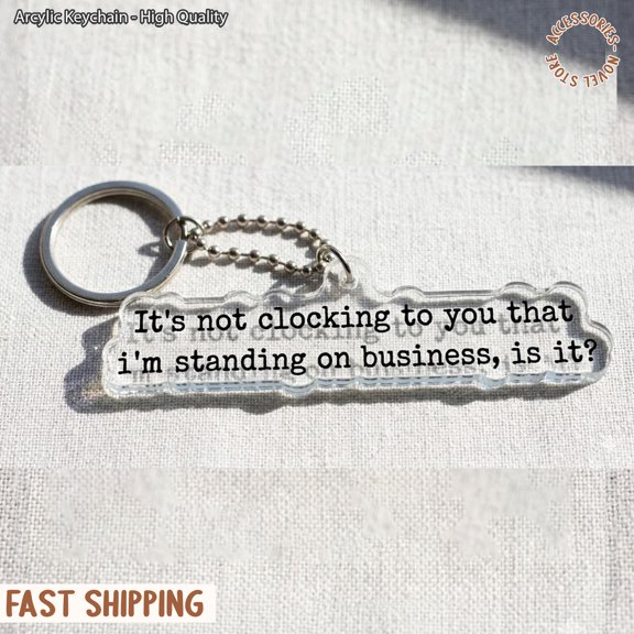 Standing on Busines JB Meme Keychain, Funny Quote Keychain, Cute Keyring, Pop Culture Gift, Bag Charm, Gift for Fans