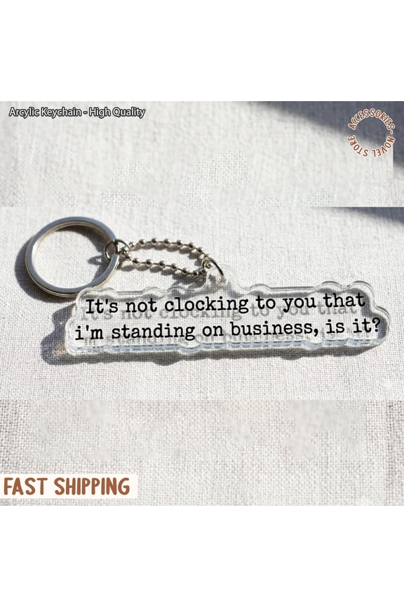 Standing on Busines JB Meme Keychain, Funny Quote Keychain, Cute Keyring, Pop Culture Gift, Bag Charm, Gift for Fans