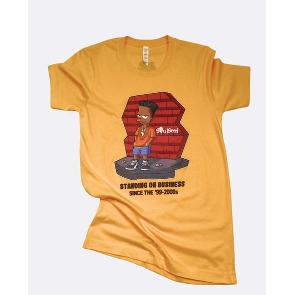 Standing on Business T-Shirt - Black Bart Simpson - 90's Fashion