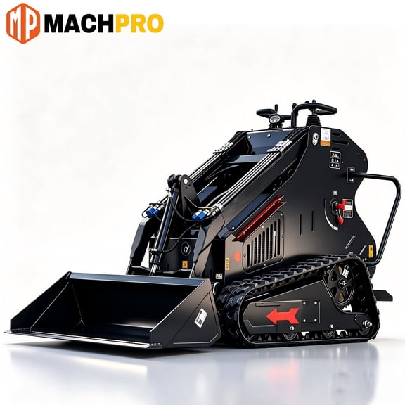 MachPro 13.5hp Mini Skid Steer Zero Tail Swing & Walk-Behind Dual Mode, Rato EPA Engine, 39" Ultra-Narrow Stand-On for Tight Spaces, Farms & Landscaping