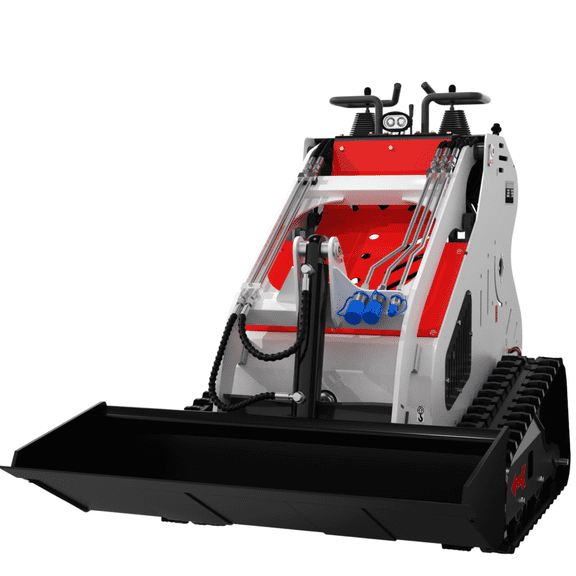 Standing-on Crawler 13.5 HP Double Cooling Mini Skid Steer Loader, Track Loader for Farm, EPA Certified for Farm Construction and Landscaping