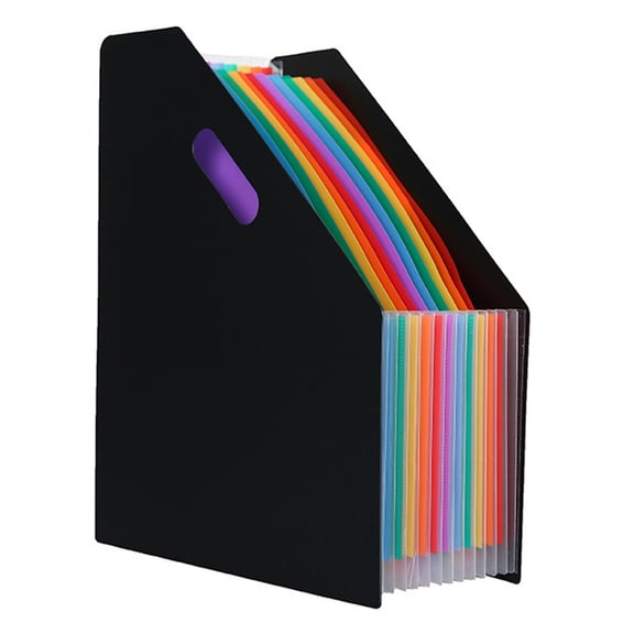 Standing up Plastic File Organiser 12 Pockets Expandable Filing Case Desk Document Organiser For School Offices Supplies