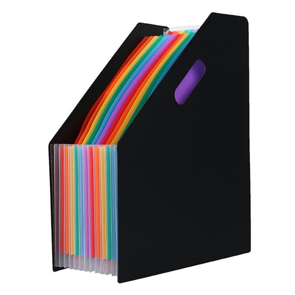 Standing up Plastic File Organiser 12 Pockets Expandable Filing Case Desk Document Organiser For School Offices Supplies