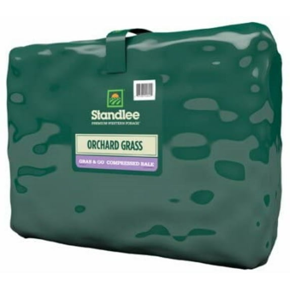 Standlee Hay 239201 50 lbs Premium Orchard Grass Grab & Go Compressed Bales