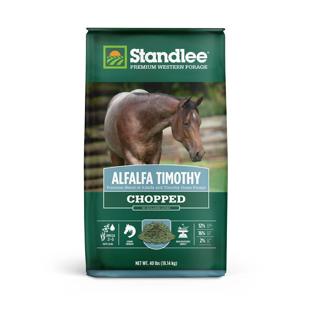Standlee Premium Western Forage Premium Alfalfa/Timothy Grass Hay Chopped Horse Feed, 40 lb