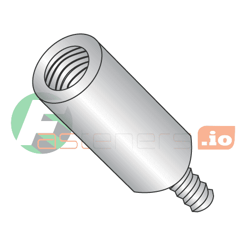Standoff Round - Male #8-32 x 1/4 (OD) x 3/8 (Body Length), Aluminum (QUANTITY: 1000)