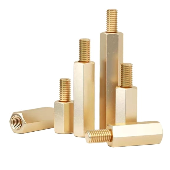 Standoff Screws, Brass Hex Motherboard Standoffs M/F Metric Spacers Multiple Sizes 50-Pack(7mm(30pcs))