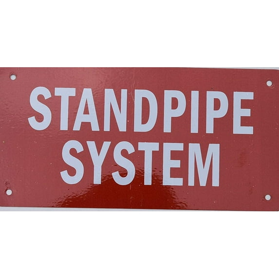 Standpipe System Sign (Aluminium Reflective, RED 4x8)