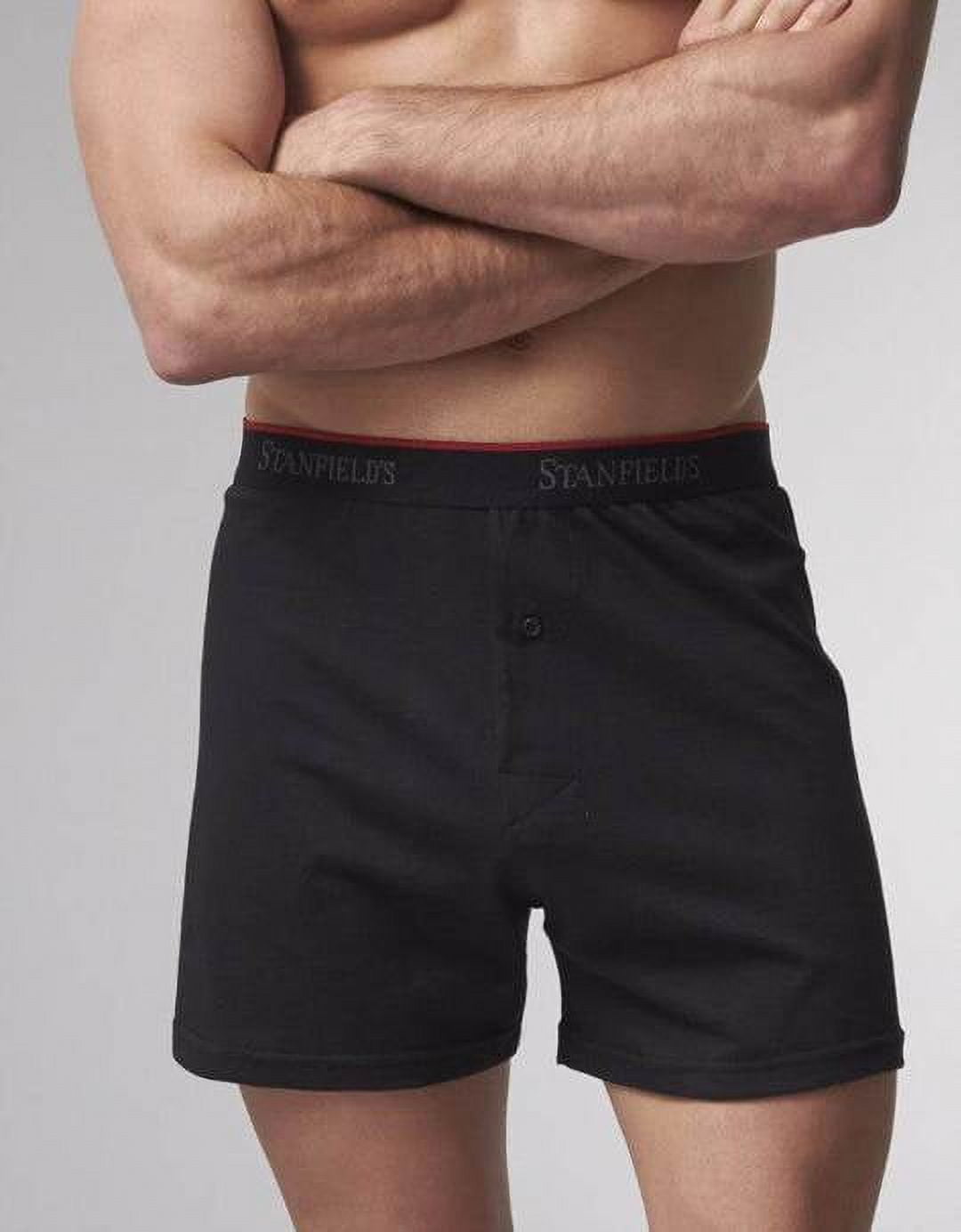 Stanfield's Adult Mens Premium Cotton Solid Knit Boxers, Sizes S-2XL