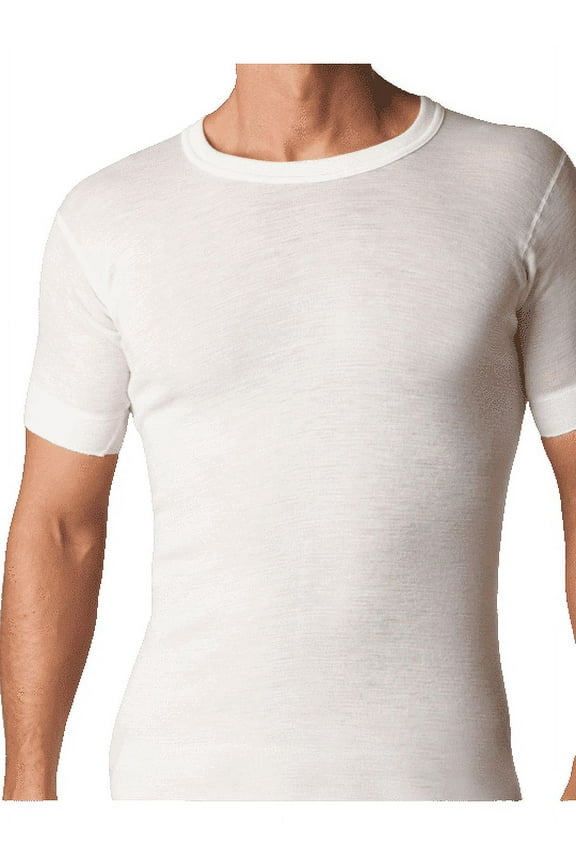 Adult Mens Superwash Merino Wool Blend Long Sleeve Thermal Top, Sizes S-2XL