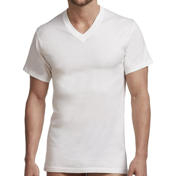 Stanfield's Men's 2 Pack Premium Cotton V-Neck Undershirt