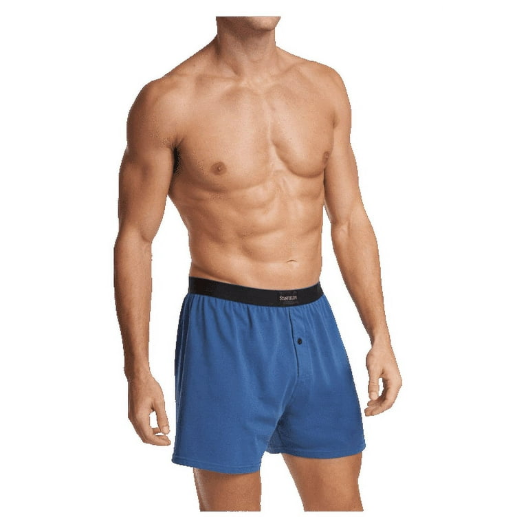 Stanfield's Men's Hanging Premium Cotton Solid Knit Boxer Underwear 