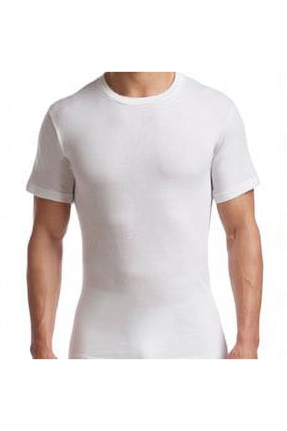 Men's Tall Supreme Cotton Blend crew-neck T-shirt Undershirt-2 Pack